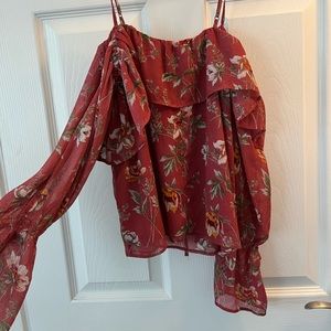 American eagle floral blouse